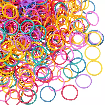 1000 Mini Rubber Bands Soft Elastic Bands For Kid Hair Braids Hair (Vibrant Colo • $9.60