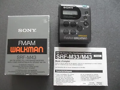 Vintage Sony FM / AM Walkman Mega Bass Portable Stereo Radio Model SRF - M43 • £17.90
