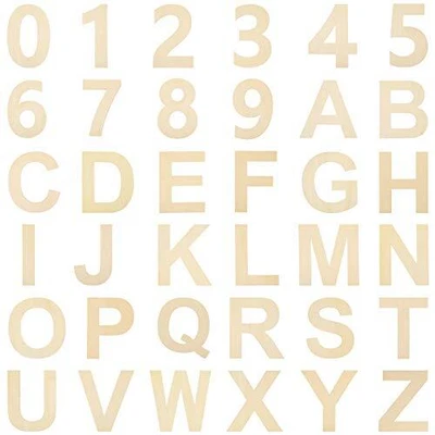 $17.68 • Buy 36 Pieces Wooden Letter Number Set Unfinished Wood Capital Alphabet Letters...