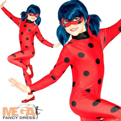 Miraculous Ladybug Girls Fancy Dress Superhero Book Day Kids Halloween Costume • £14.99