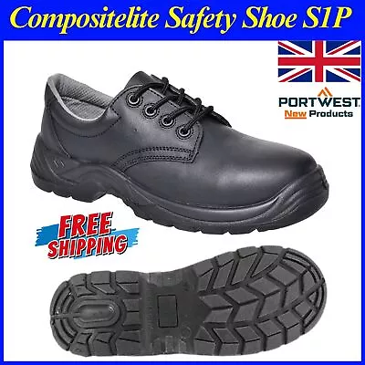 Portwest Compositelite Safety Shoe Non Metallic Lightweight S1P Composite Toecap • £7.75