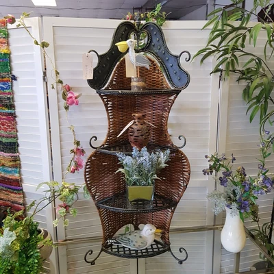 £44 • Buy Wicker – Ornate – Metal – Corner Shelves