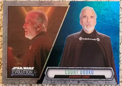 COUNT DOOKU 2016 Star Wars Evolution Blue Lightsaber Card #97 Christopher Lee • $10.26