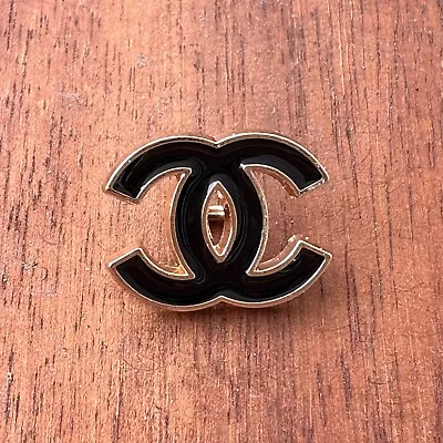 1 Chanel Shank Button 21mm Black & Gold Designer Button • £14.46