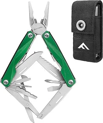FLISSA 16-in-1 Multitool Stainless Steel EDC Multi Tool With Nylon BELT POUCH • $28.99