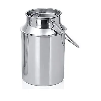 Stainless Steel Milk Storage Can With Lid 10 L For Ghee Milk Oil  Storage • £35.69