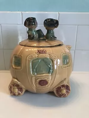 Brush McCoy Pottery Cinderella Coach Pumpkin Cookie Jar W-32 Mice On Top • $99.95