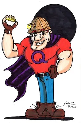 Quake Cereal Mascot 6x9 Original Art Drawing Shawn Hudson • $10