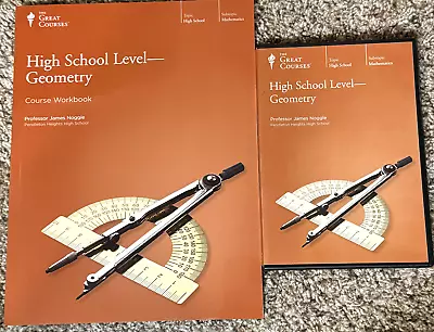 Great Courses High School Level Geometry DVd & Workbook • $50