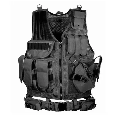 Multi-Pocket Swat Army Tactical Vest Military Combat Body Armor Vests Security • $39