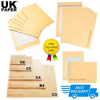£1255.99 • Buy Hard Board Backed Brown Envelopes Please Do Not Bend A6 C6 A5 A4 A3 C4 Peel Seal