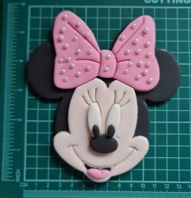 Pink Minnie Mouse Edible Cake Topper. Fondant Name And Age  Cake Topper Large. • £6