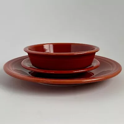 Fiesta 3-Piece Place Setting In Retired Paprika • $25