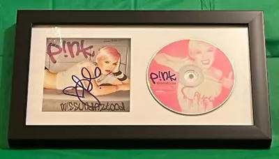 P!nk Signed & Framed Missundaztood Cd Display Auto Coa Funhouse Trustfall A • £636.11