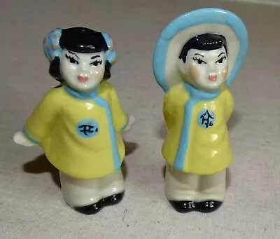 Ceramic Arts Studio Salt & Pepper Shakers - Chinese Or Japanese Children ? • $19.76