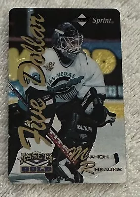 1995 Classic Assets Gold MANON RHEAUME Sprint $5 Phone Card  #0942 Of 1729 • $0.99