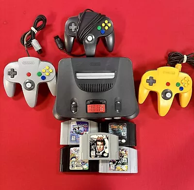 Nintendo 64 N64 System Console With Expansion Game Bundle 3 Controllers 5 Games • $149.99