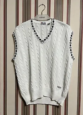 FILA Vintage 1990’s Boris Becker Style Tennis Pullover Gilet Sz D50 US M • $30