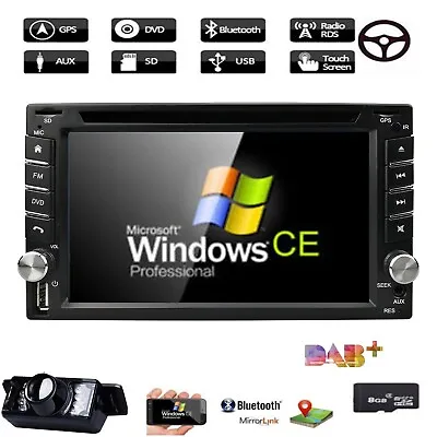HD Touch Screen Double 2DIN Car GPS Stereo DVD Player Bluetooth Radio For Nissan • $131.95