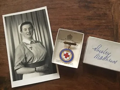 Red Cross Medal Junior First Aid Nurse Photo Shirley Matthews Gaunt Queen Hm • £19.99