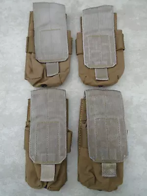 USMC Fire Force (SET OF 4) Coyote MOLLE Single / Double Mag Pouches • $29.99