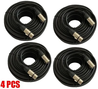 4 Pack 50FT Premium XLR 3Pin Male Female Mic Microphone Mixer Audio Cord Cable • $40.98