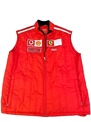 100% Authentic Fila Men’s Official Scuderia Ferrari Vest Jacket Russia Rare XXL • $84.99