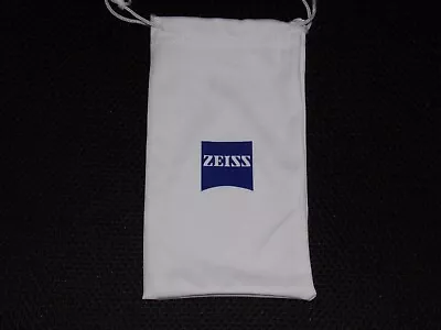 ZEISS White Microfiber Cloth Drawstring Eyeglass/Sunglasses Pouch (7 ⅝  X 4 ¼ ) • $4.95