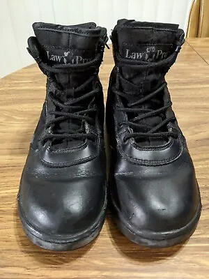 Law Pro Dispatch Duty 2.0 Black Leather Police Combat Boots Men’s Size 9M • $5.99
