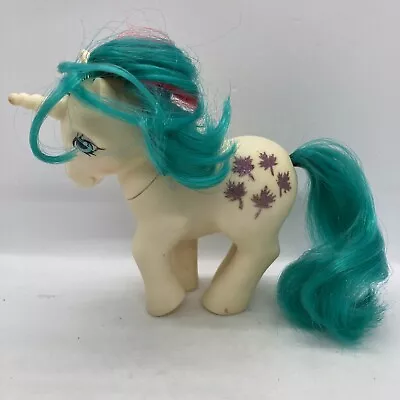 Vintage 1984 So Soft Gusty Leaves My Little Pony Pegasus White Flocked Fuzzy • $25