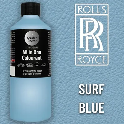 Leather Paint ROLLS ROYCE Car Seat SURF BLUE All In One 250ml Dye For Repairing • £16.95