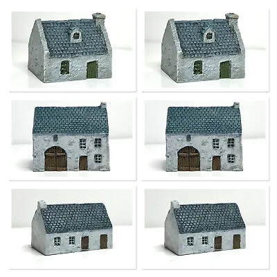 Set Of 6 X 6mm Wargame Buildings- (supplied Unpainted) • £12.50