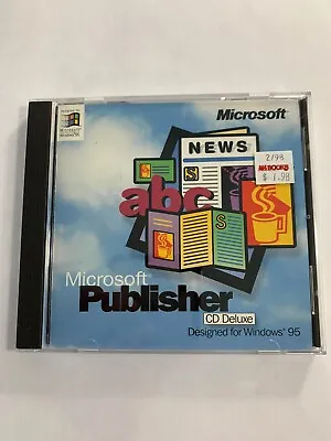 Microsoft Publisher CD Deluxe For Windows95 Solo Cd Con Key-come Nuovo-mai Usato • $14