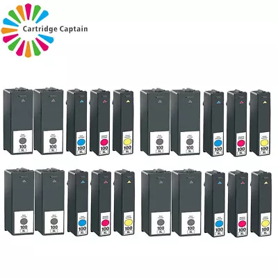 4SET4BK Ink For Lexmark 100 Impact S300 S301 S302 S305 S308 S508 S408 S405 • £21.01