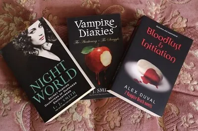 NEW Bundle Books Vampire Diaries Witches Night World Bloodlust Initiation Gift • £12