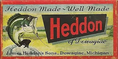 $17.99 • Buy Vintage Heddon Tackle Ad Reproduction Metal Sign Fishing Decor