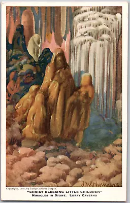 $3.89 • Buy Luray Virginia VA Christ Blessing Little Children Cavern Vintage WB Postcard UP