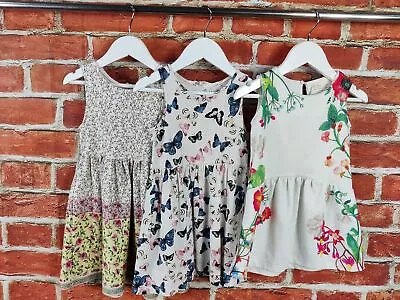 Girls Bundle Age 3-4 Years Zara Nutmeg H&m Summer Dress Set Floral Kids 104cm • £14.99