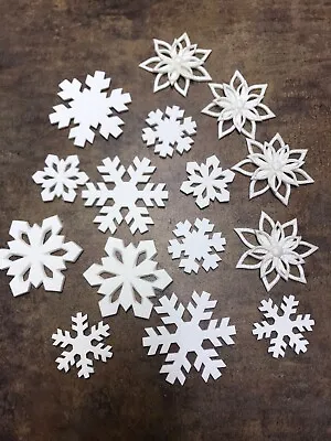 Hard Sugar Non Edible Snowflakes For Frozen/Wedding Cakes • £7.50