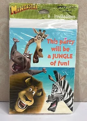 Hallmark Madagascar Jungle Of Fun Party Invitations 8 Eight Total • $4.85