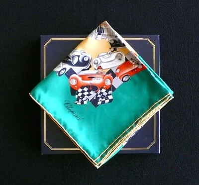 £392.05 • Buy CHOPARD MILLE MIGLIA 2000 Pebble Beach Concours Silk Scarf PORSCHE FERRARI Nobox