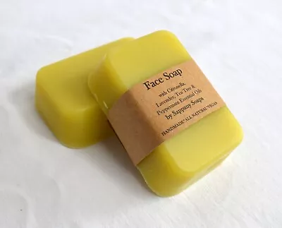 Natural Lavender Citronella Peppermint Tea Tree Face Soap Organic Ingredients • £4.49