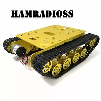 Tracked Chassis Metal Tank Chassis Smart Robot Car+12V 37 Motor TS100 Unfinished • $99.05