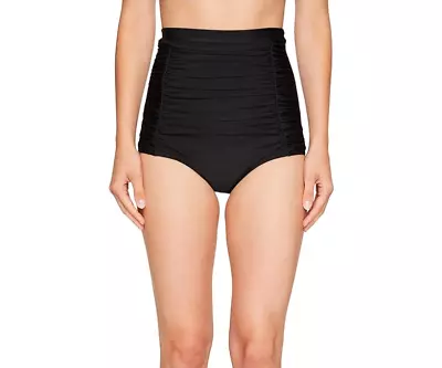 Unique Vintage Women's Monroe Bikini Bottom Black Swimwear Size XXL  5957 • £25.17