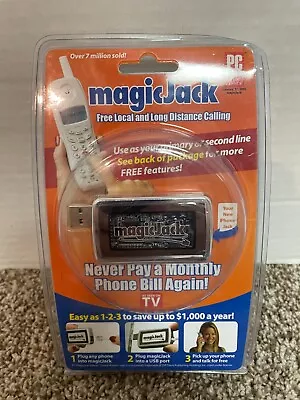 NEW MagicJack Local Long Distance Telephone Old Stock SEALED - FREE SHIPPING ! • $32.99