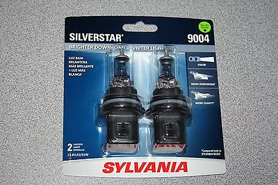 Sylvania Silverstar 9004 Pair Set High Performance Headlight Bulbs NEW • $17.99