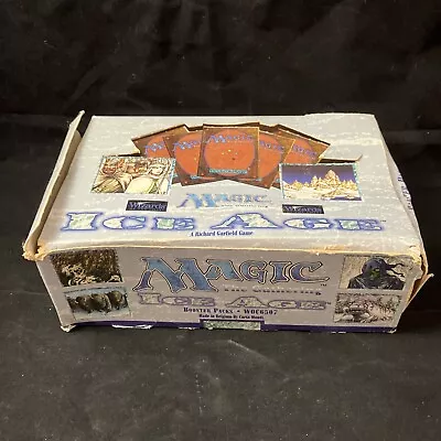 MTG: ICE AGE Empty Booster Pack Display Box; Heavy Wear NO CARDS 1995.. • $9.99