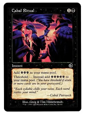 Magic The Gathering MTG - Torment TOR 2002 - #51 Cabal Ritual NM  X2 • $25.50