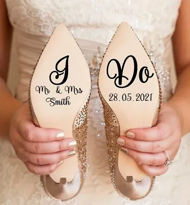 £3.39 • Buy Custom Wedding Shoes Sticker, I Do Sticker, Wedding Sticker, Bride Shoes Sticker