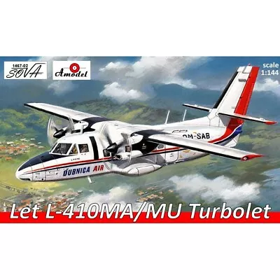 Amodel 1467-02 Plastic Model Airplane Kit Scale 1:144 Let L-410MA/MU Turbolet • $31.10